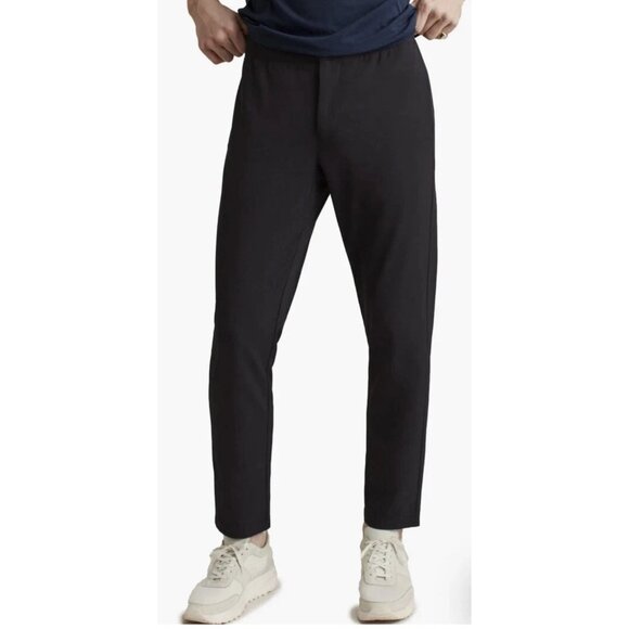 2 Bonobos Men's The Anywhere Pant  Jet Black Tapered Leg Snap Drawstring Size Lg - Picture 8 of 8